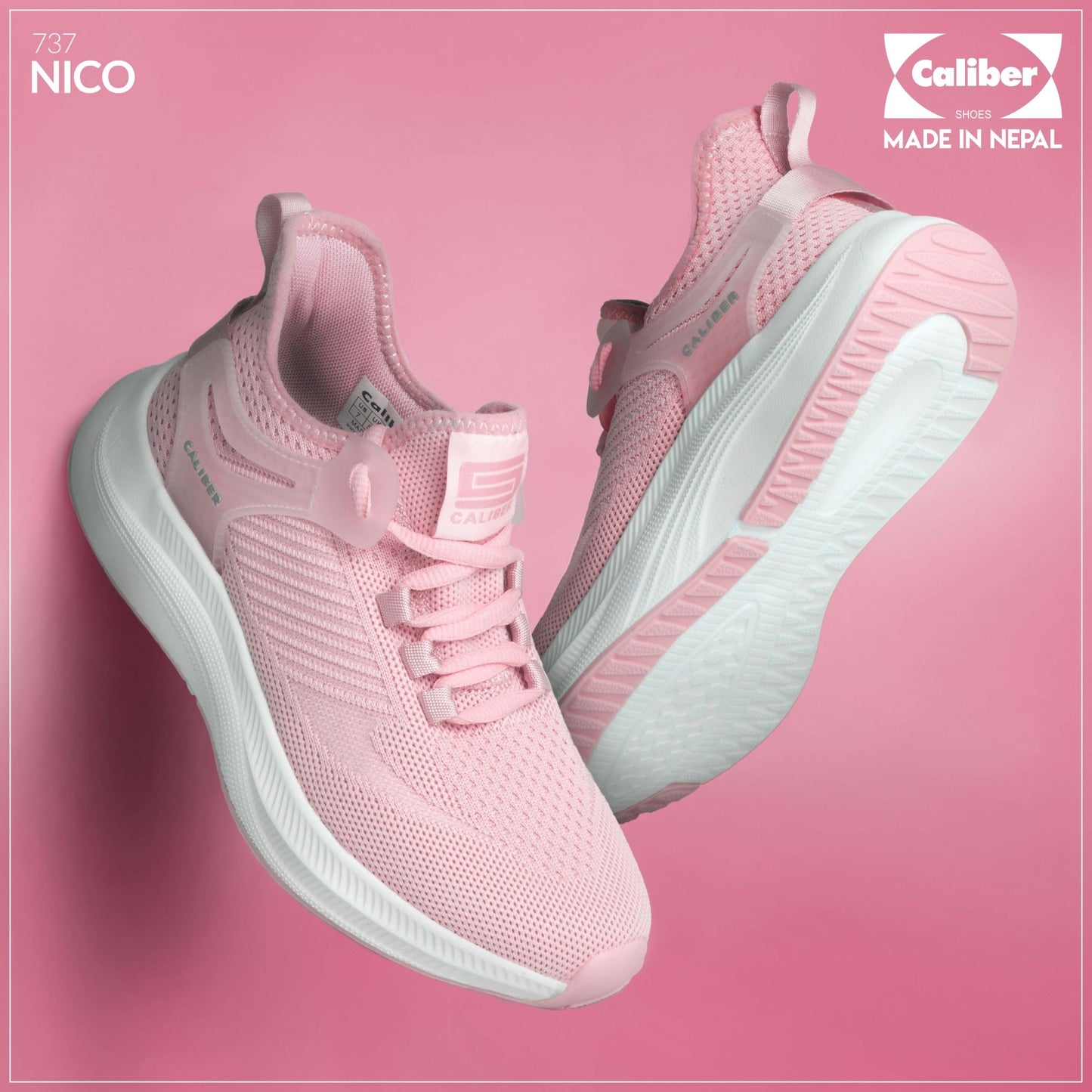 Caliber Shoes Blush Sport Shoes for Women (Nico 737) - Caliber Shoes