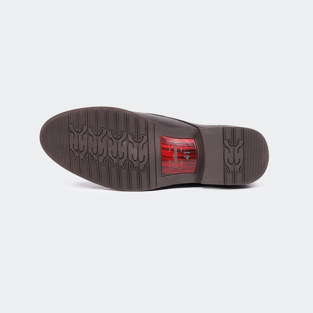 Caliber Shoes Coffee Lace Up Formal Shoes For Men (CLAUDE Y542G)