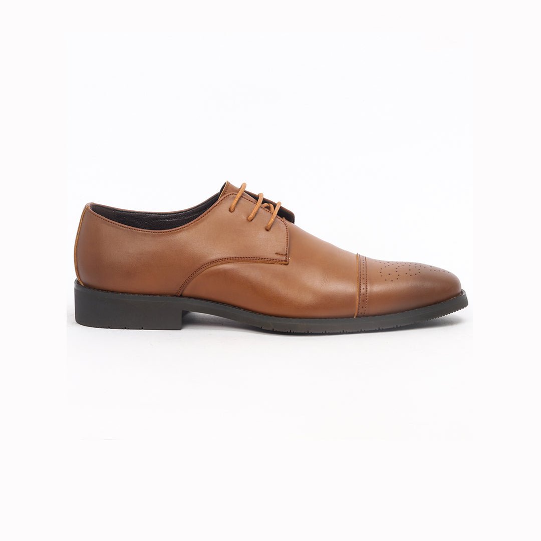 Caliber Shoes Coffee/R Wing Tip Lace Up Formal Shoes for Men (T505C)