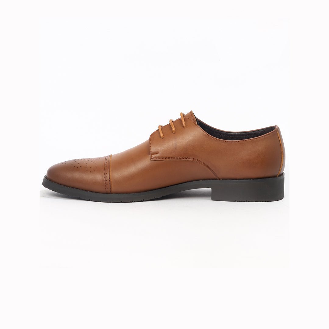 Caliber Shoes Coffee/R Wing Tip Lace Up Formal Shoes for Men (T505C)
