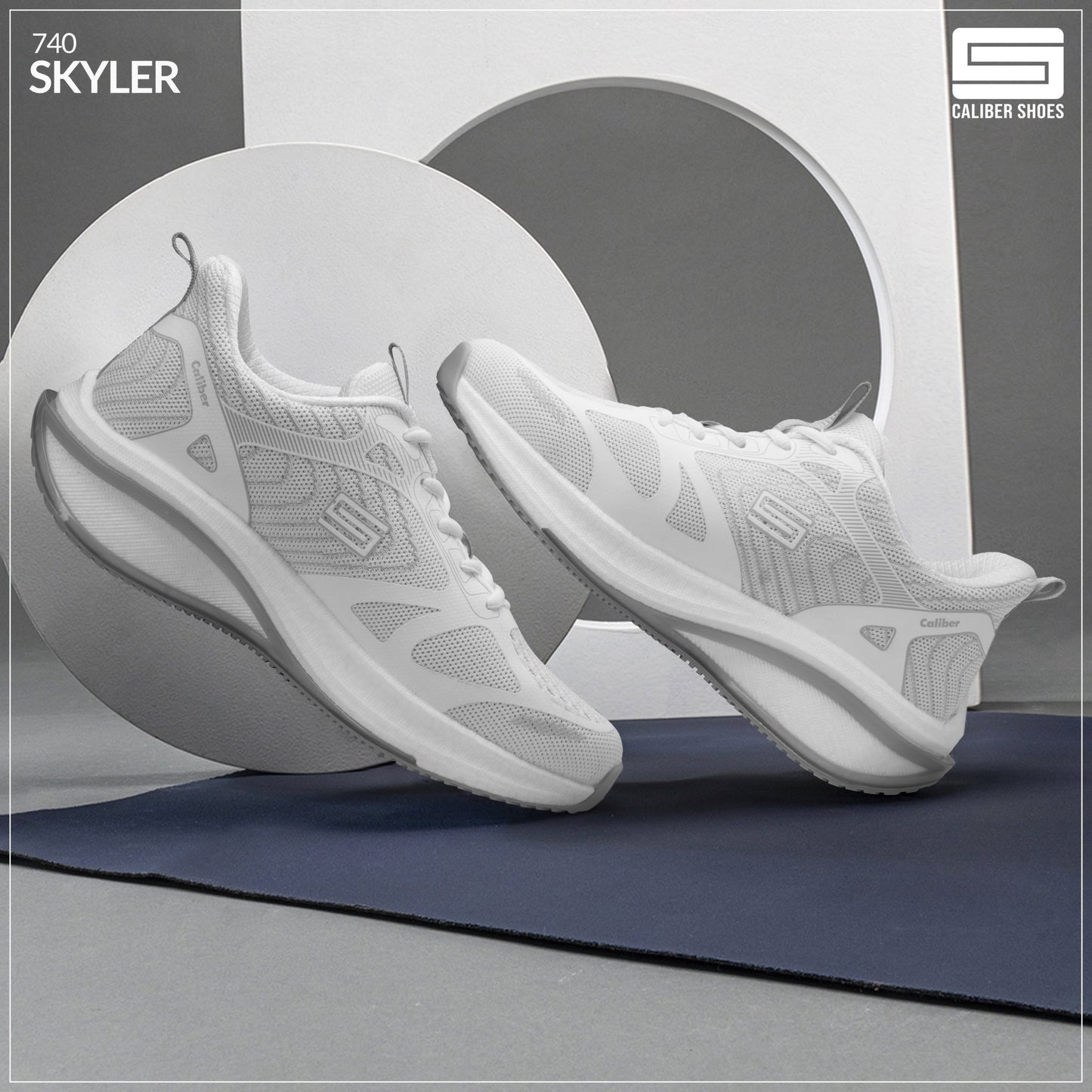 Caliber Shoes Light Grey Sport Shoes For Women/Men (Skyler 740) - Caliber Shoes