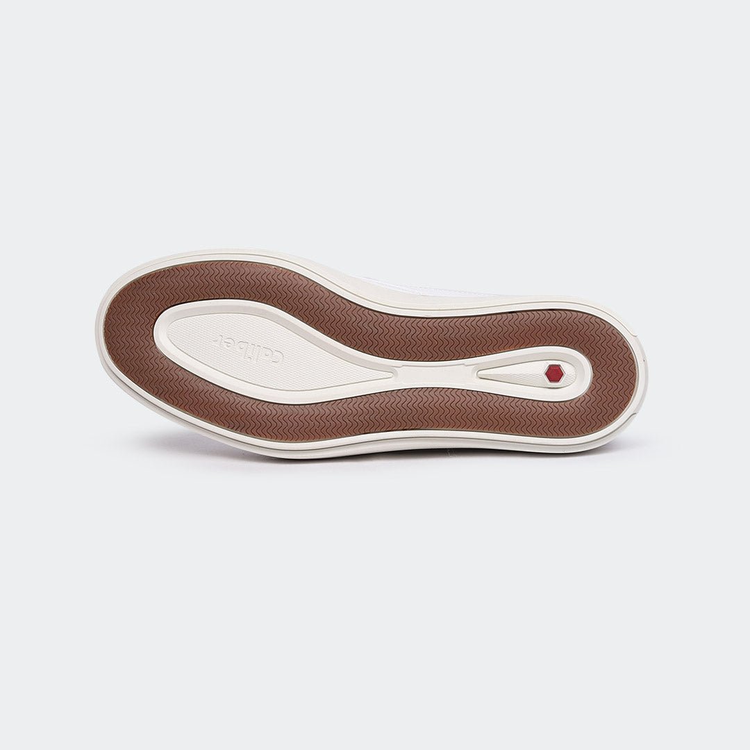 White Casual Slip on Shoes for Men (COBALT 669S) - Caliber Shoes