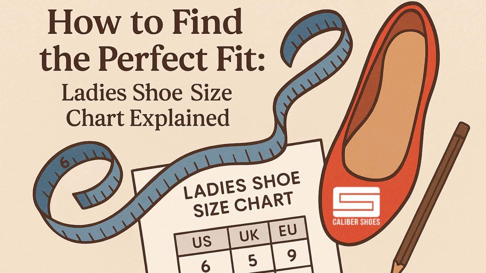 Find the Perfect Fit Ladies Shoe Size Chart Explained Caliber Shoes