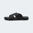 Caliber Shoes Black Slides for Men (307C)