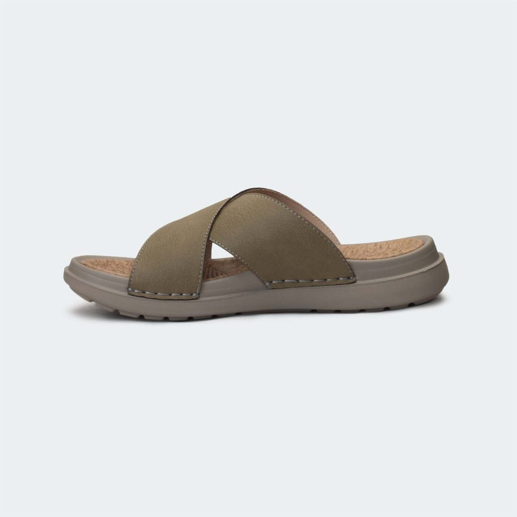 Olive Slides for Men ( CRUZ 310SK )