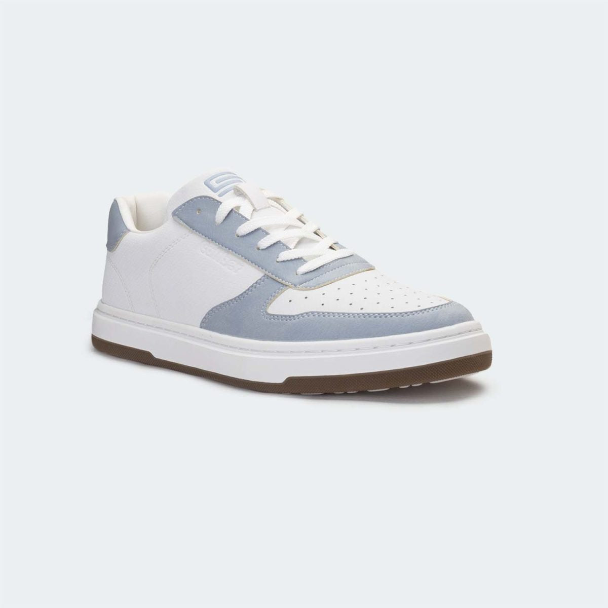 Caliber Shoes White/Blue Casual Sneakers For Men ( LEXOR 576R )