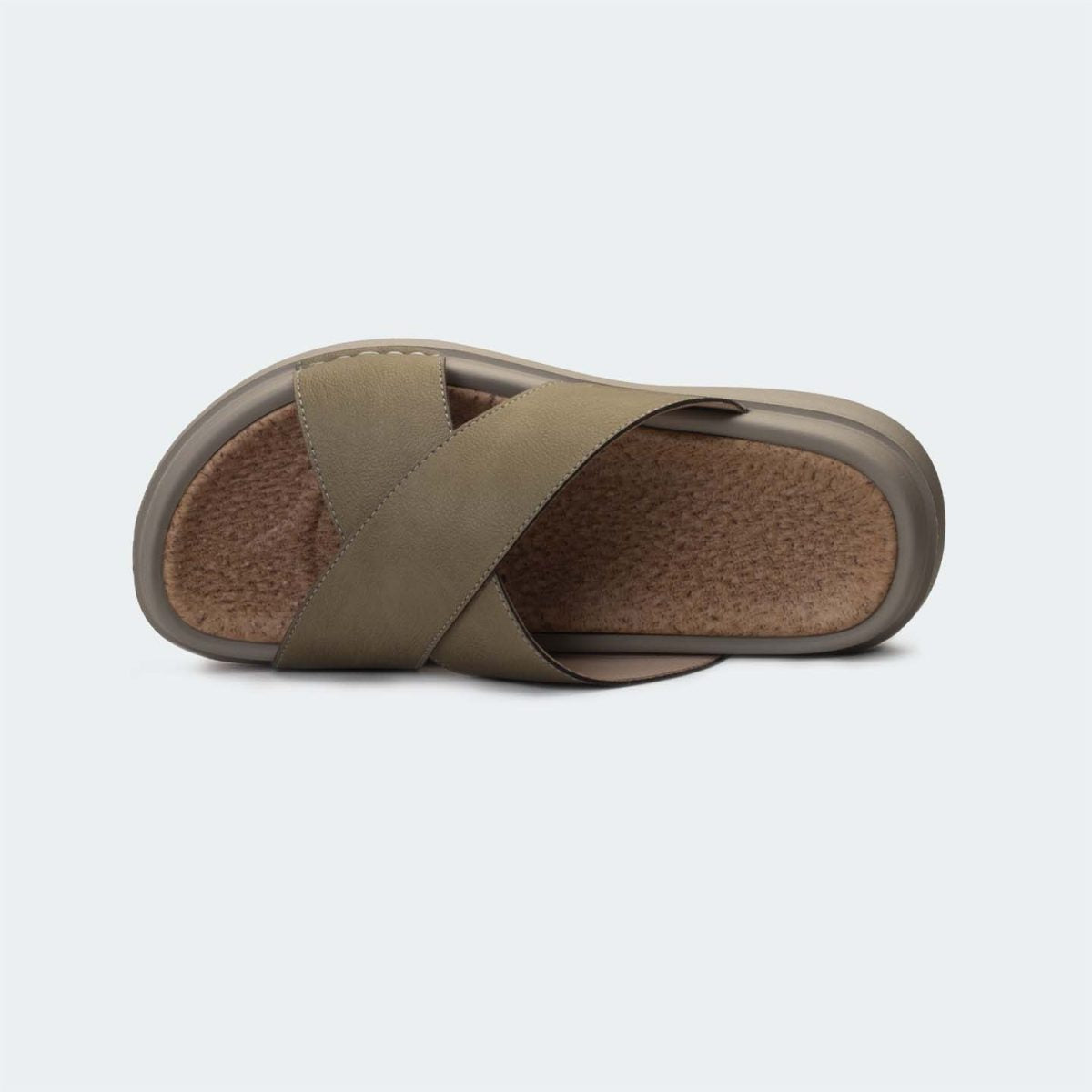 Caliber Shoes Olive Slides for Men ( CRUZ 310SK )