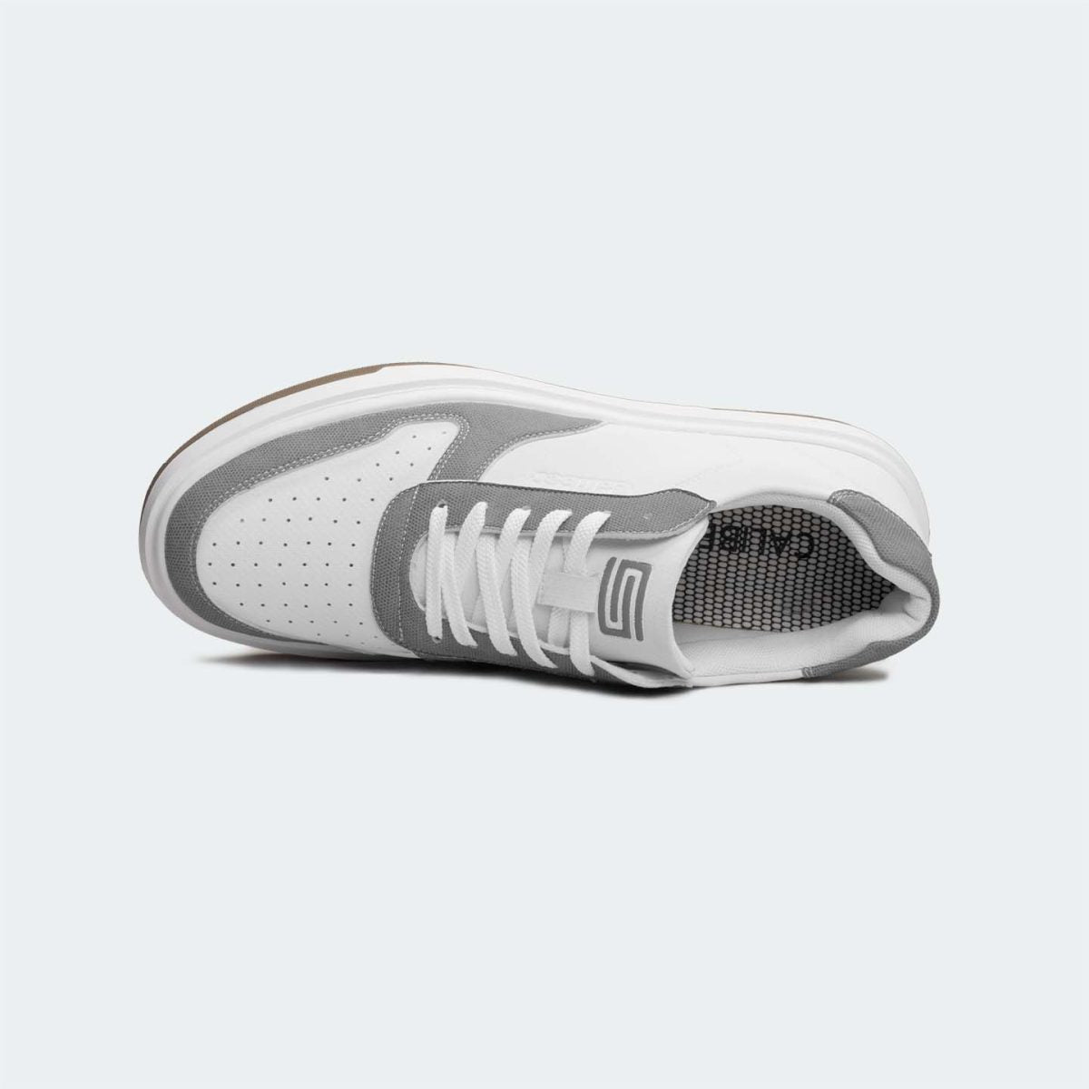 White/Grey Casual Sneakers For Women ( LEXOR 576D.W )