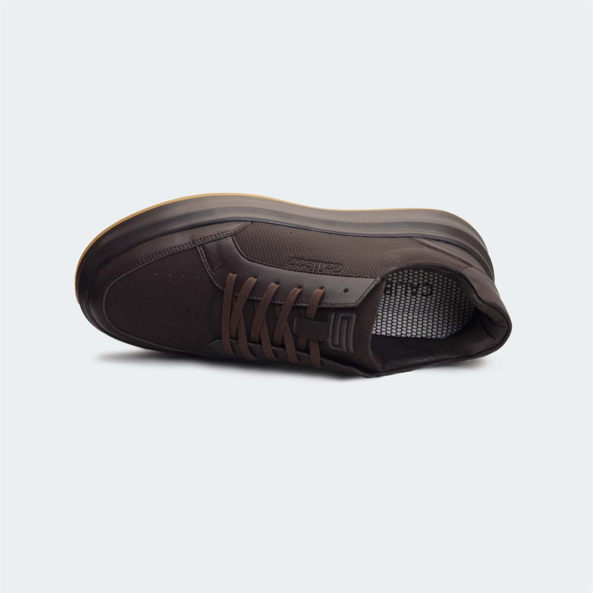 Caliber Shoes Coffee Casual Sneakers For Men ( METROFADE 568 )