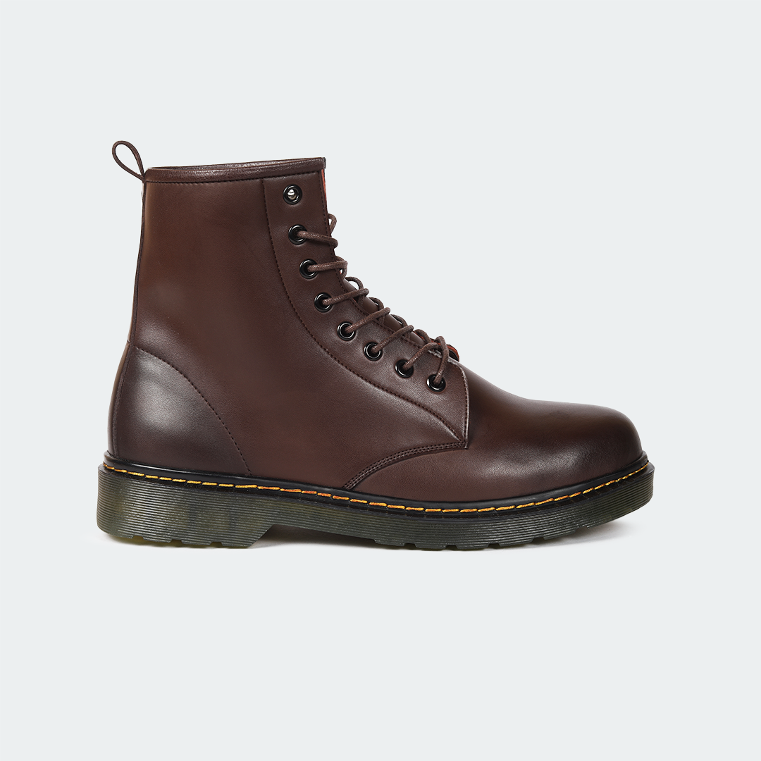 Caliber Shoes Coffee Lace Up Boots For Men ( ALFRED 468 C )