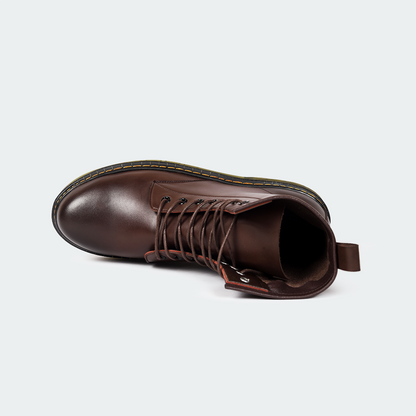 Caliber Shoes Coffee Lace Up Boots For Men ( ALFRED 468 C )