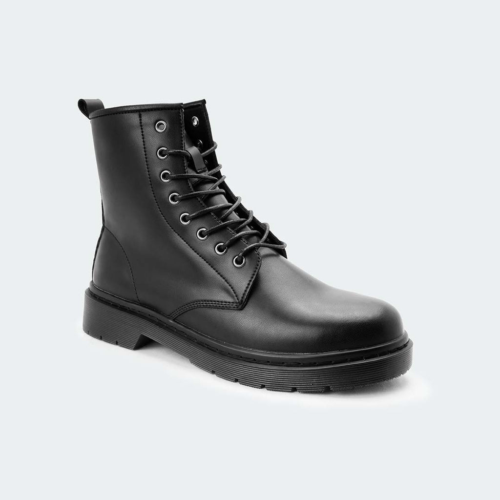 Caliber Shoes Black Lace Up Boots for Men (ALFRED 468C)