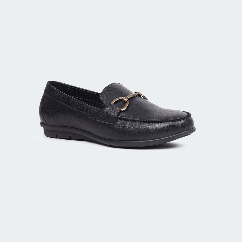 Caliber Shoes Black Slip On Formal Shoes For Women ( BELLA 521G )
