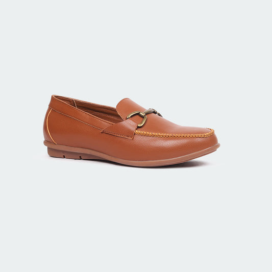Caliber Shoes Brown Slip On Formal Shoes For Women ( BELLA 521G )
