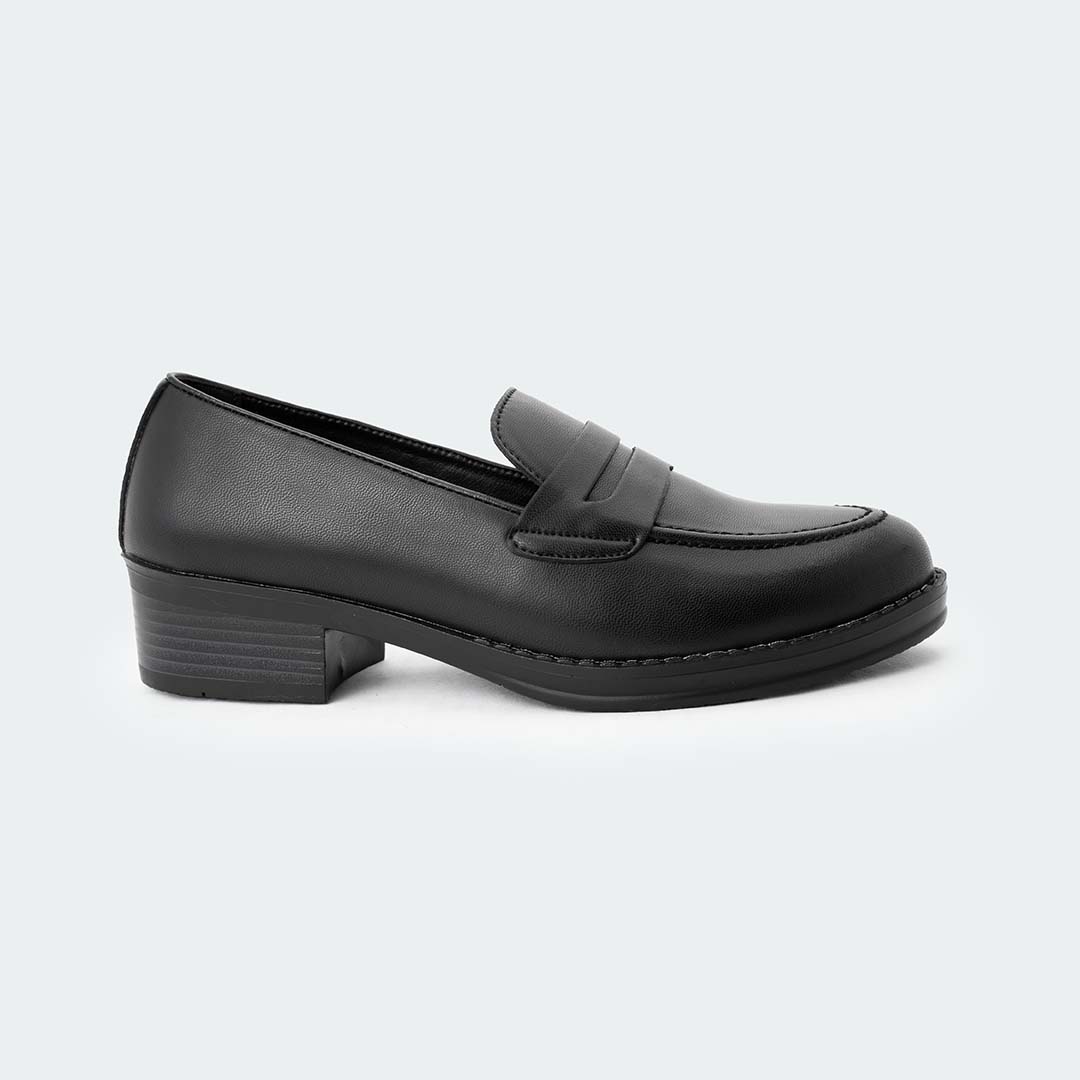 Black Formal Loafer Shoes for Women (SOPHIA 522C)