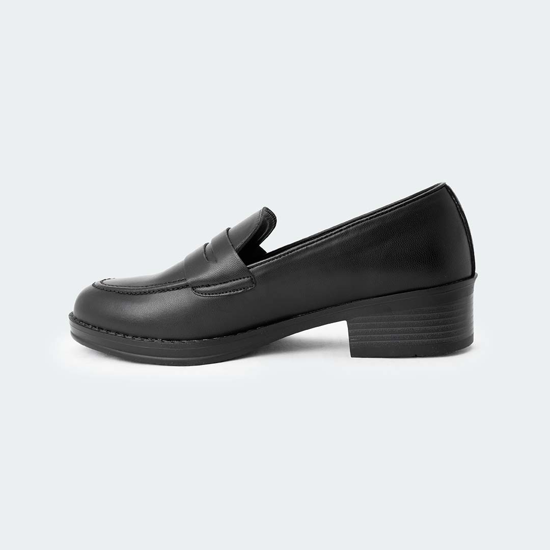 Black Formal Loafer Shoes for Women (SOPHIA 522C)