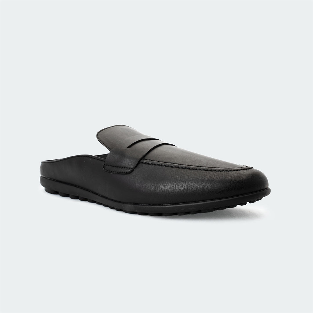 Black Mules for Men (CEDRIC 532C)