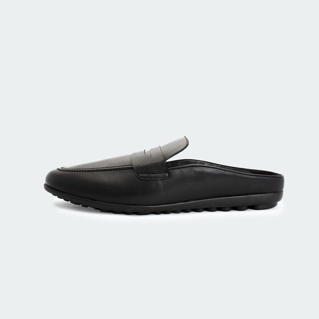 Black Mules for Men (CEDRIC 532C)