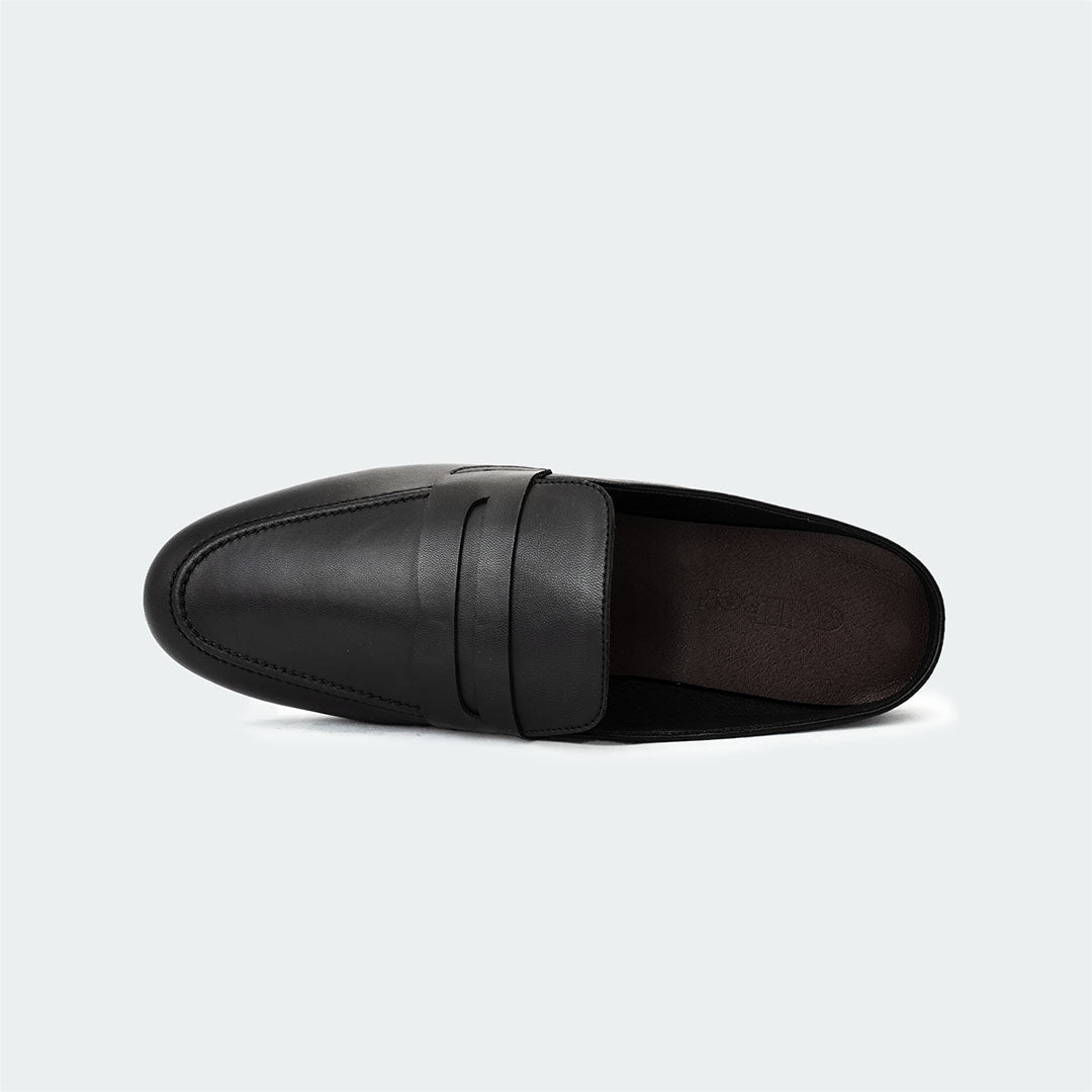 Black Mules for Men (CEDRIC 532C)