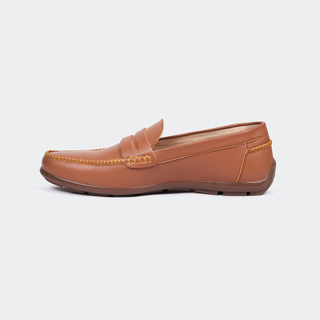 Brown Penny Formal Shoes for Men (OAK 533G)