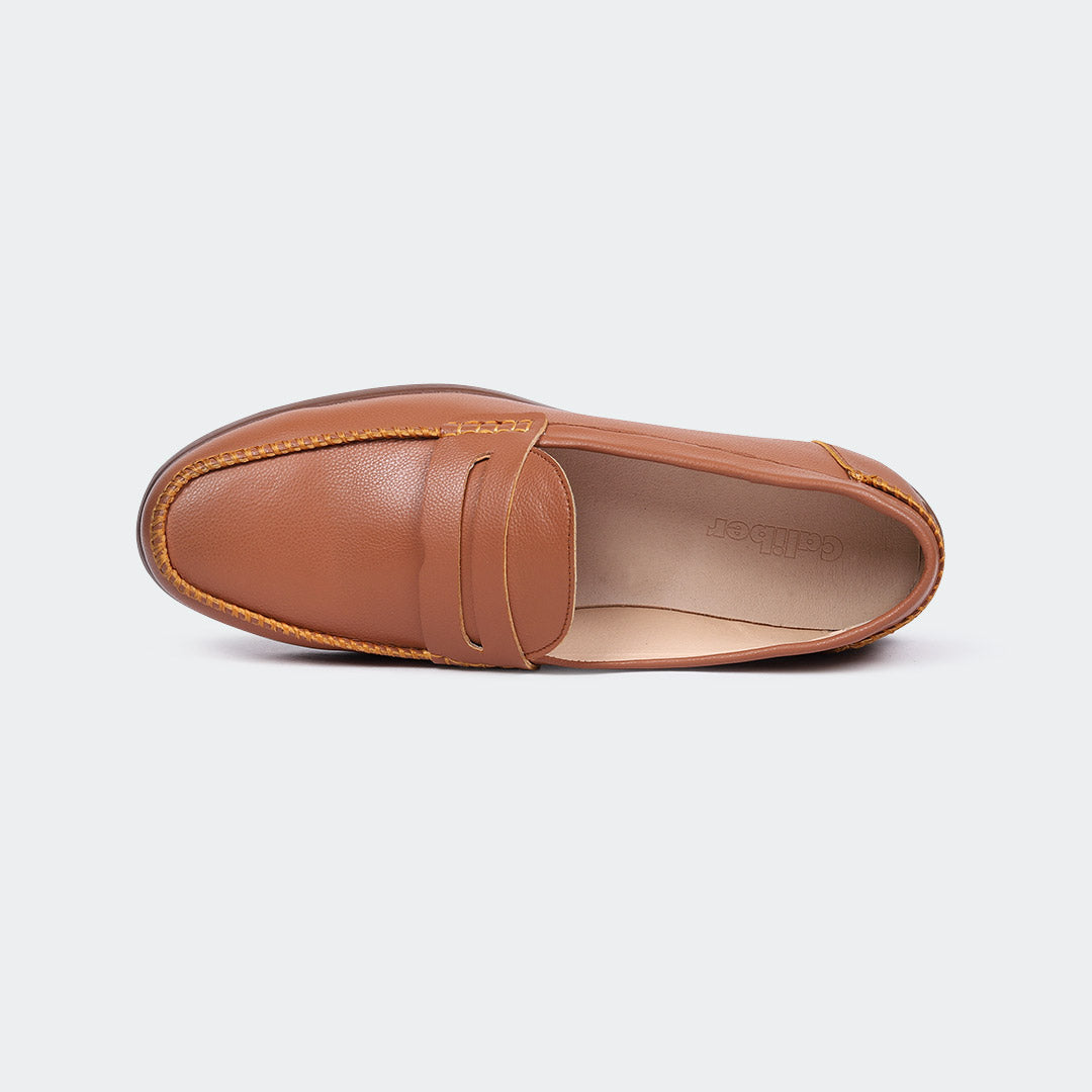 Brown Penny Formal Shoes for Men (OAK 533G)