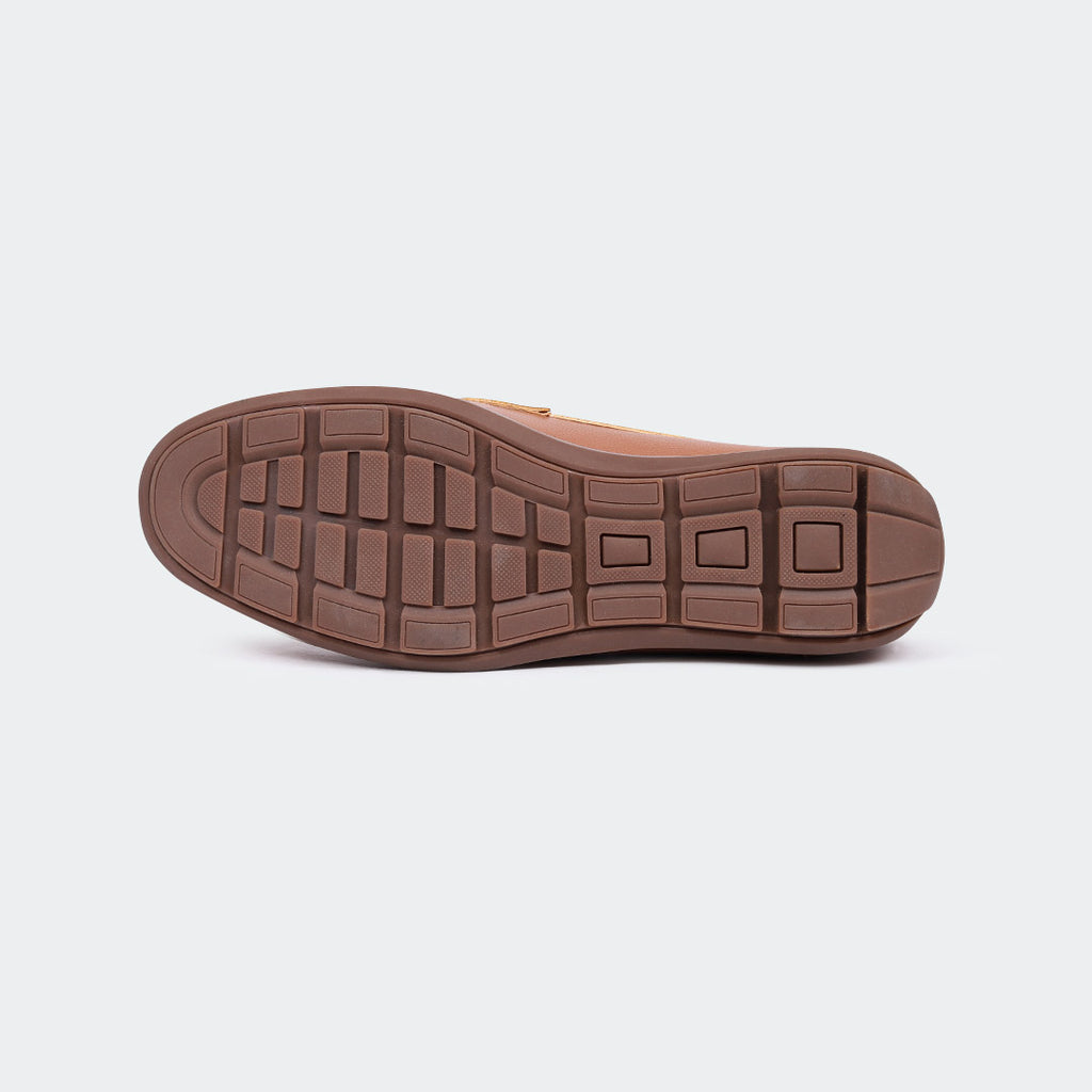 Caliber Shoes Brown Penny Formal Shoes for Men (OAK 533G)