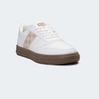 Caliber Shoes White/Brown Casual Sneakers for Men & Women (JULIO 563C MF)