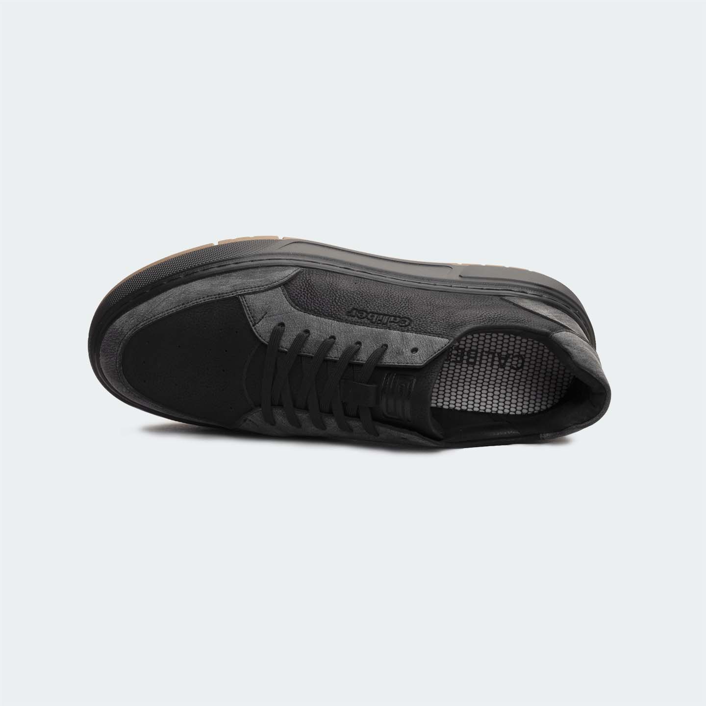 Black/Grey Casual Sneakers for Men (URBANE 566R)
