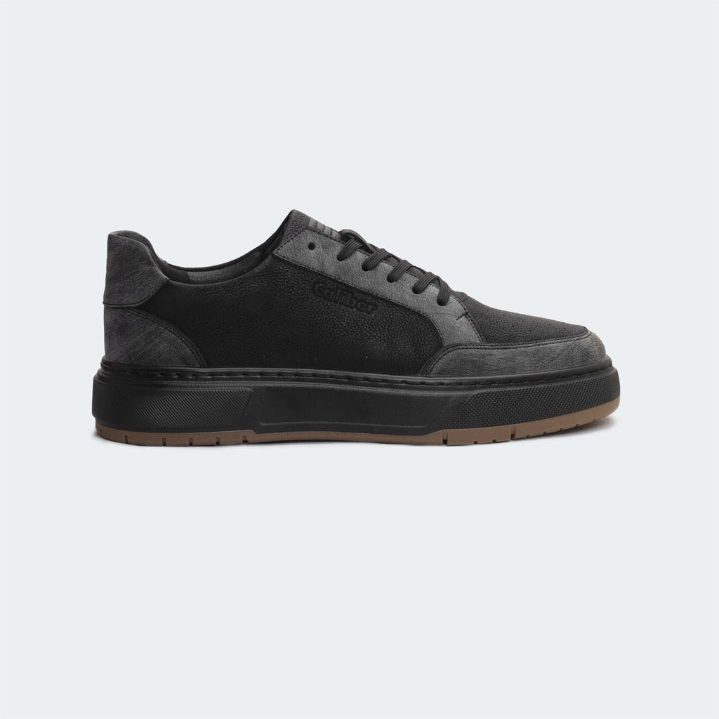 Caliber Shoes Black/Grey Casual Sneakers for Men (URBANE 566R)