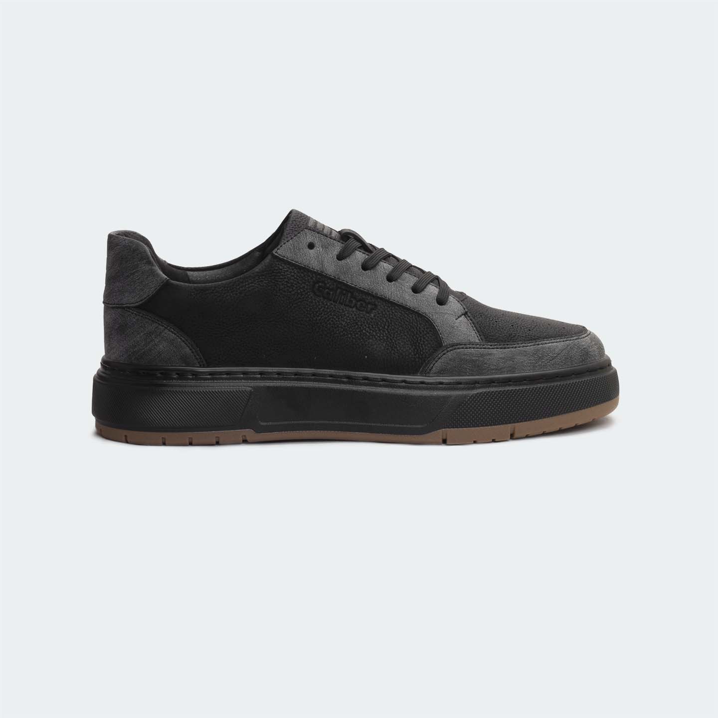 Black/Grey Casual Sneakers for Men (URBANE 566R)