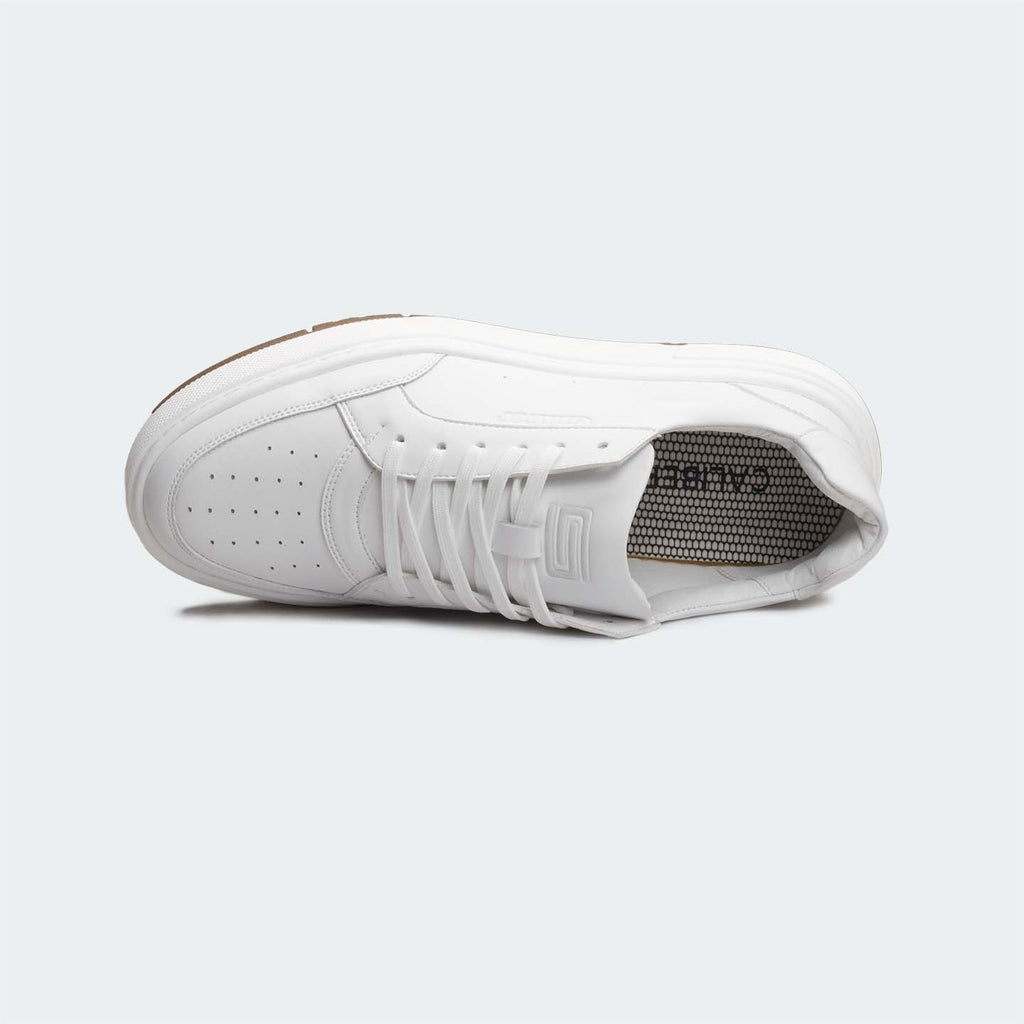 Caliber Shoes White Casual Sneakers For Men ( URBANE 566SR )