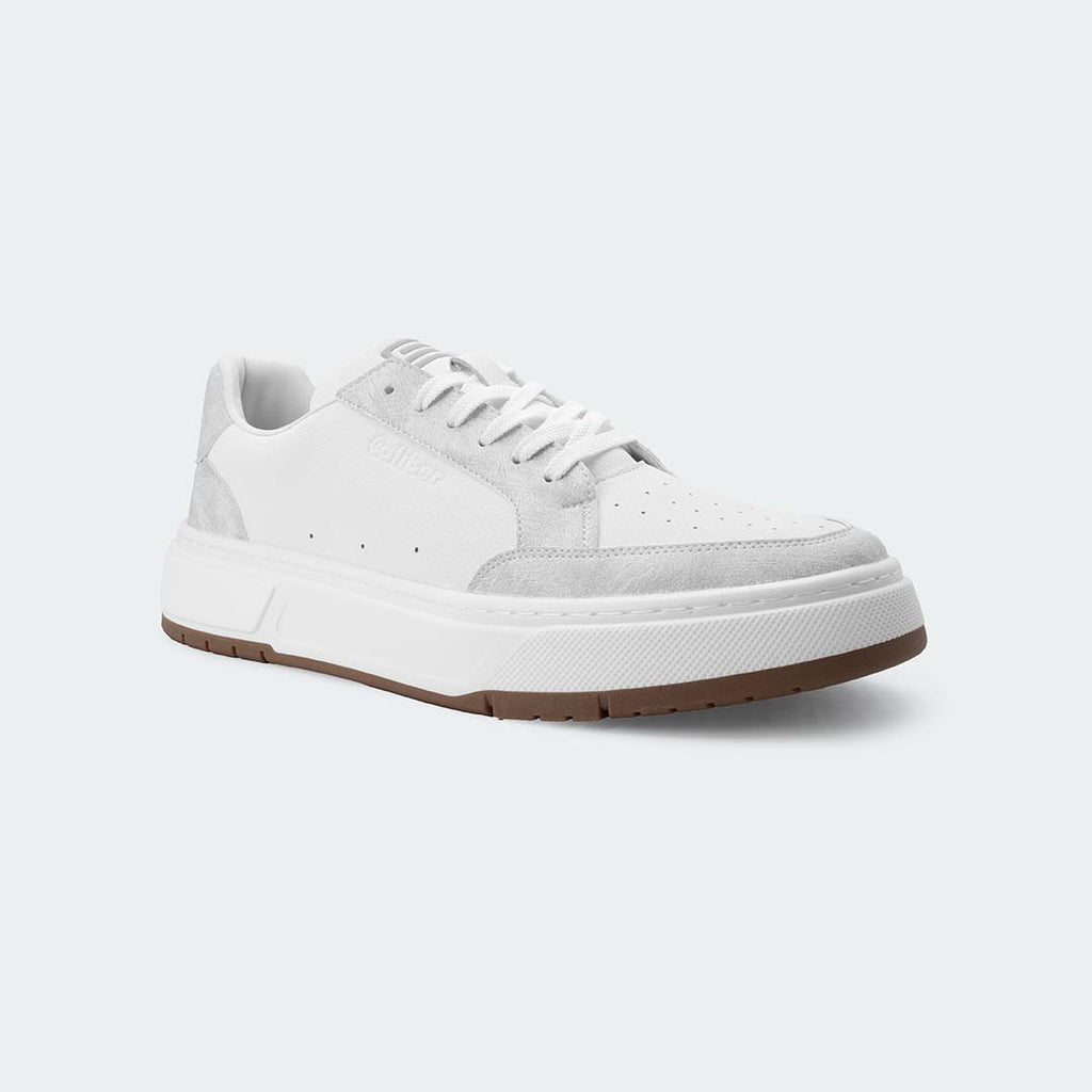 White/Bone Casual Sneakers for Men (URBANE 566R)
