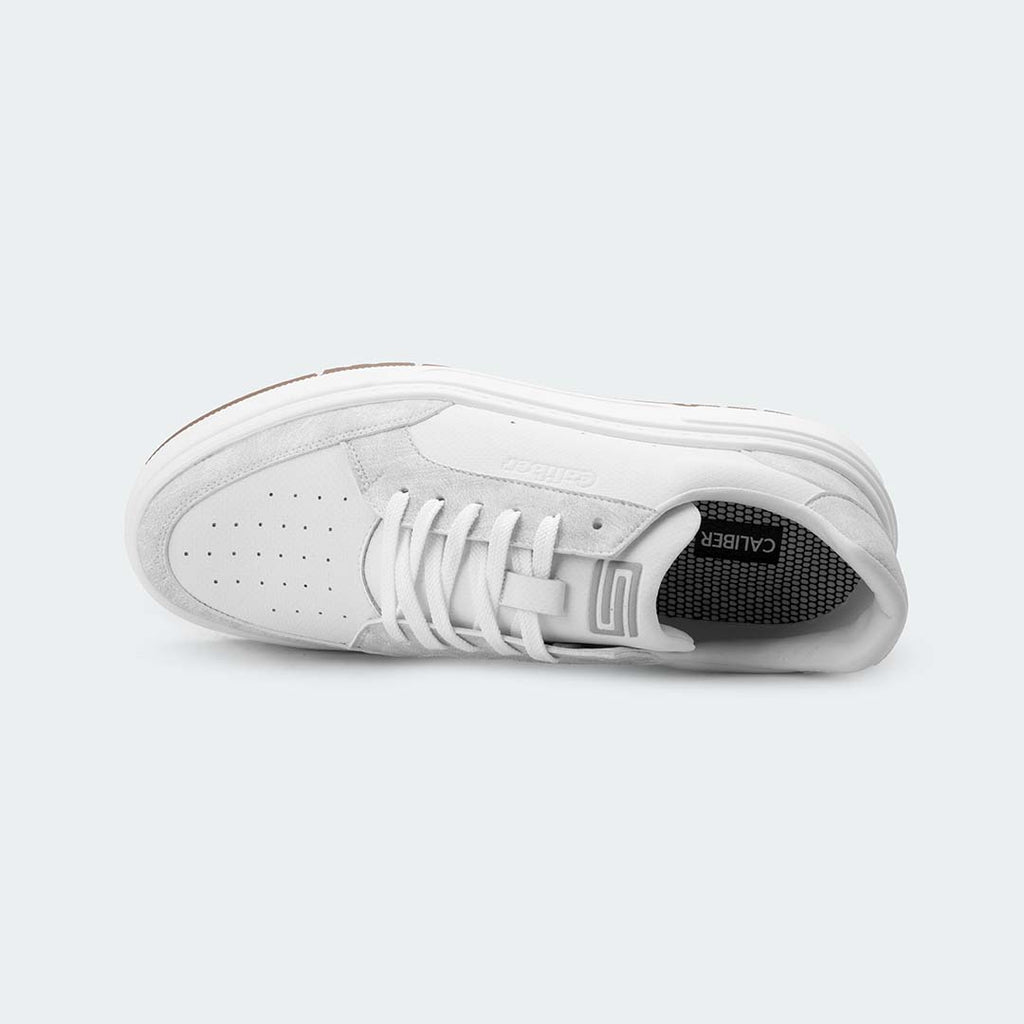 White/Bone Casual Sneakers for Men (URBANE 566R)