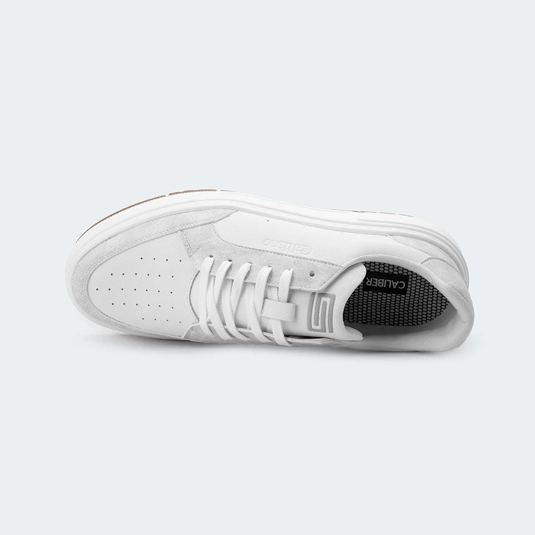 White/Bone Casual Sneakers for Men (URBANE 566R)