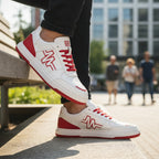Caliber Shoes x VEK White/Red Unisex Sneakers (Metronome  569)