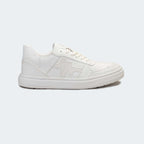 Caliber Shoes + VEK White Unisex Sneakers (Metronome 569)