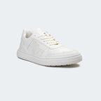 Caliber Shoes + VEK White Unisex Sneakers (Metronome 569)