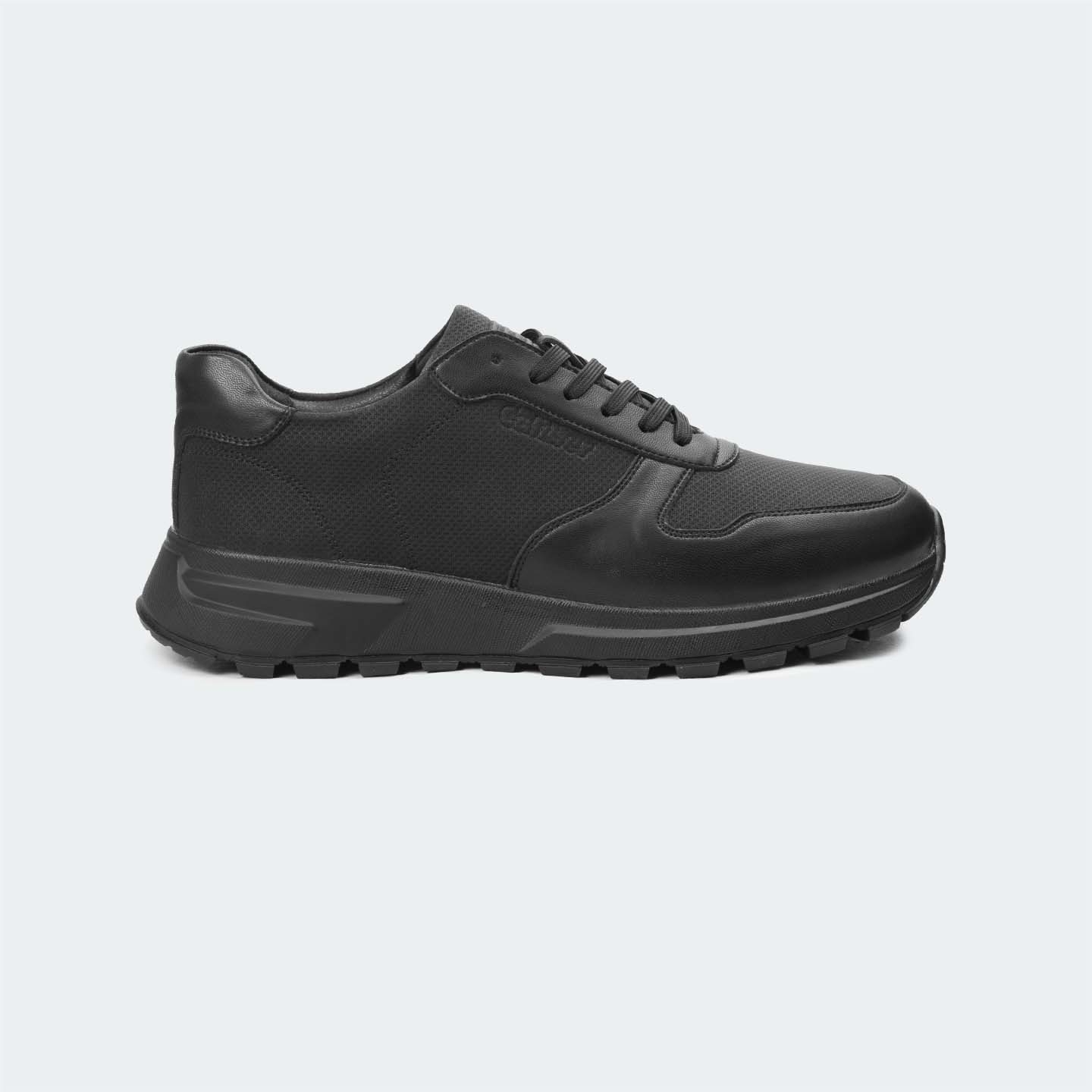 Caliber Shoes Black Casual Sneakers For Men ( RAPHAEL 570 )