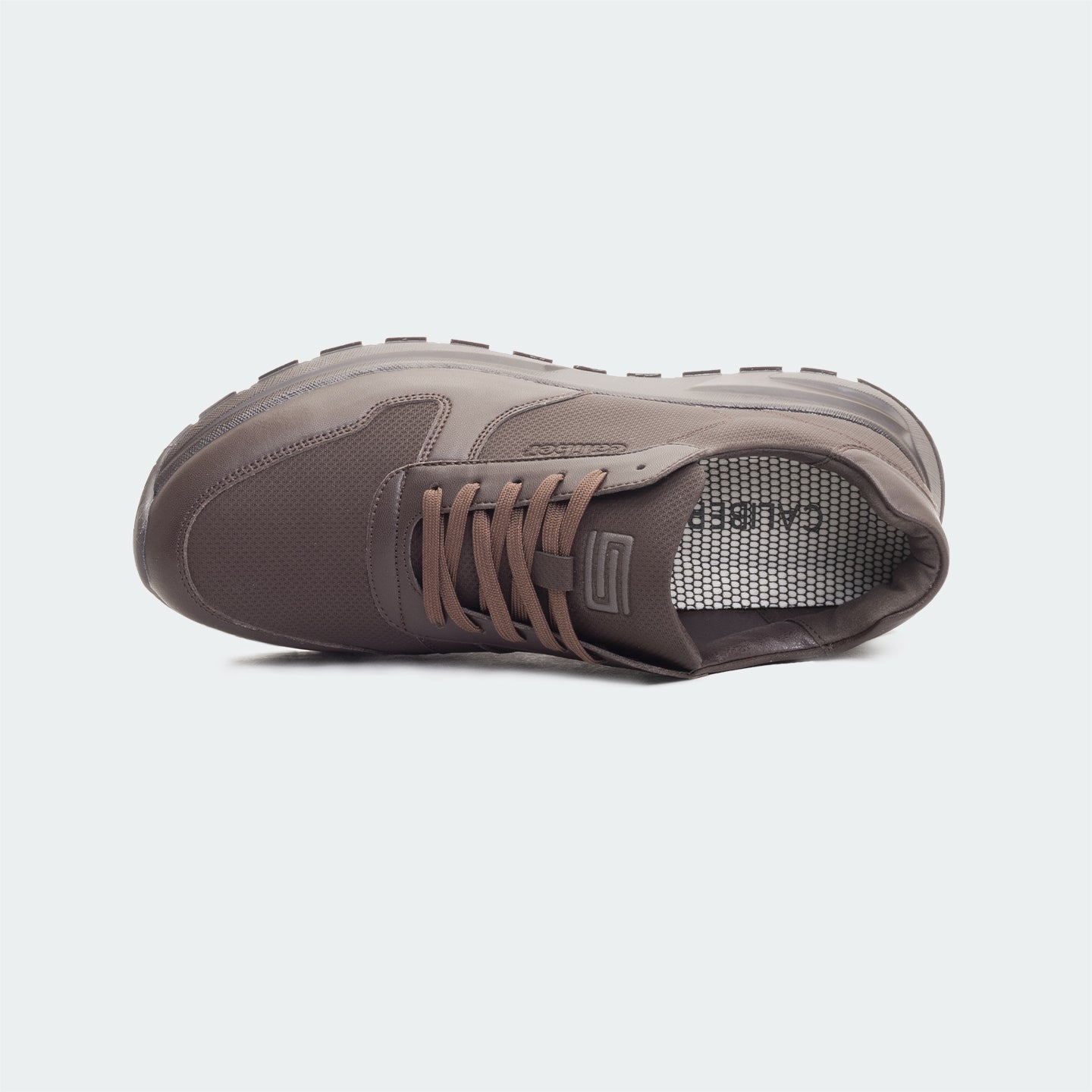 Caliber Shoes Brown Casual Sneakers For Men ( RAPHAEL 570 )