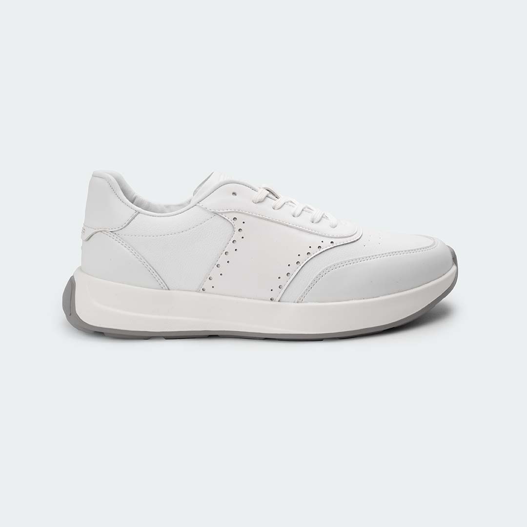 Caliber Shoes White Casual Sneakers for Men (ZENITH 571G)