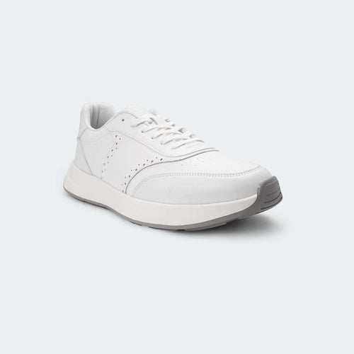 Caliber Shoes White Casual Sneakers for Men (ZENITH 571G)