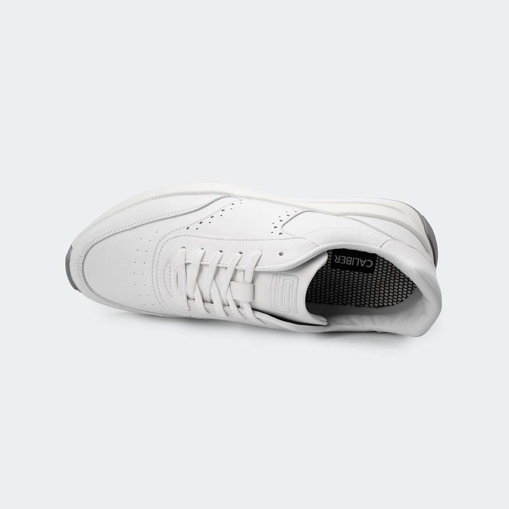 Caliber Shoes White Casual Sneakers for Men (ZENITH 571G)