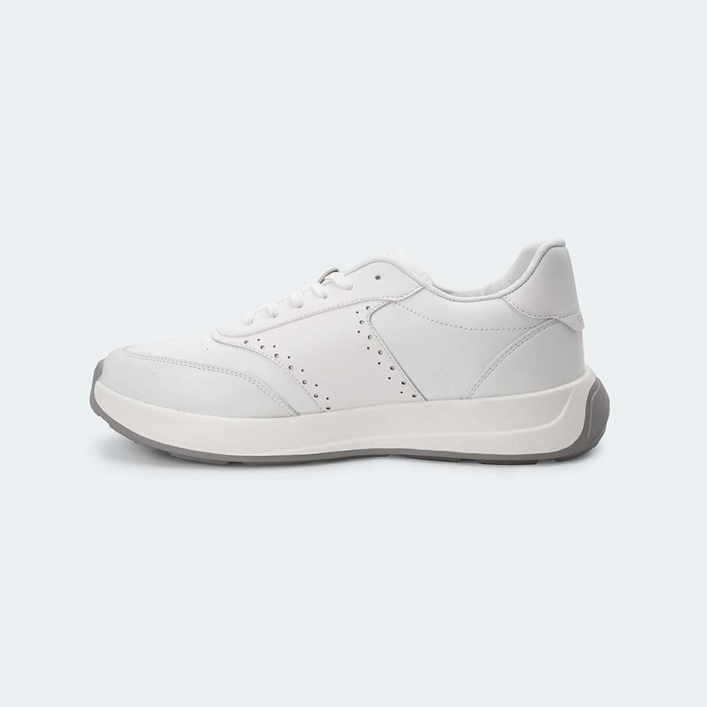 Caliber Shoes White Casual Sneakers for Men (ZENITH 571G)