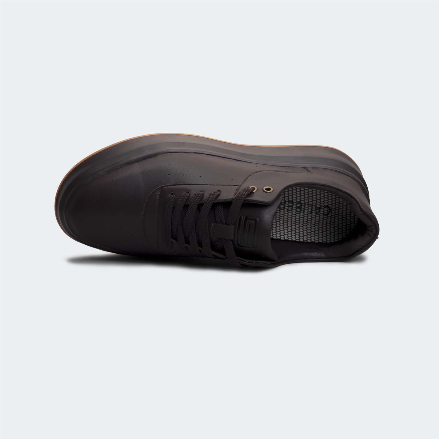 Caliber Shoes Coffee Casual Sneakers For Men ( EDIN 602C )