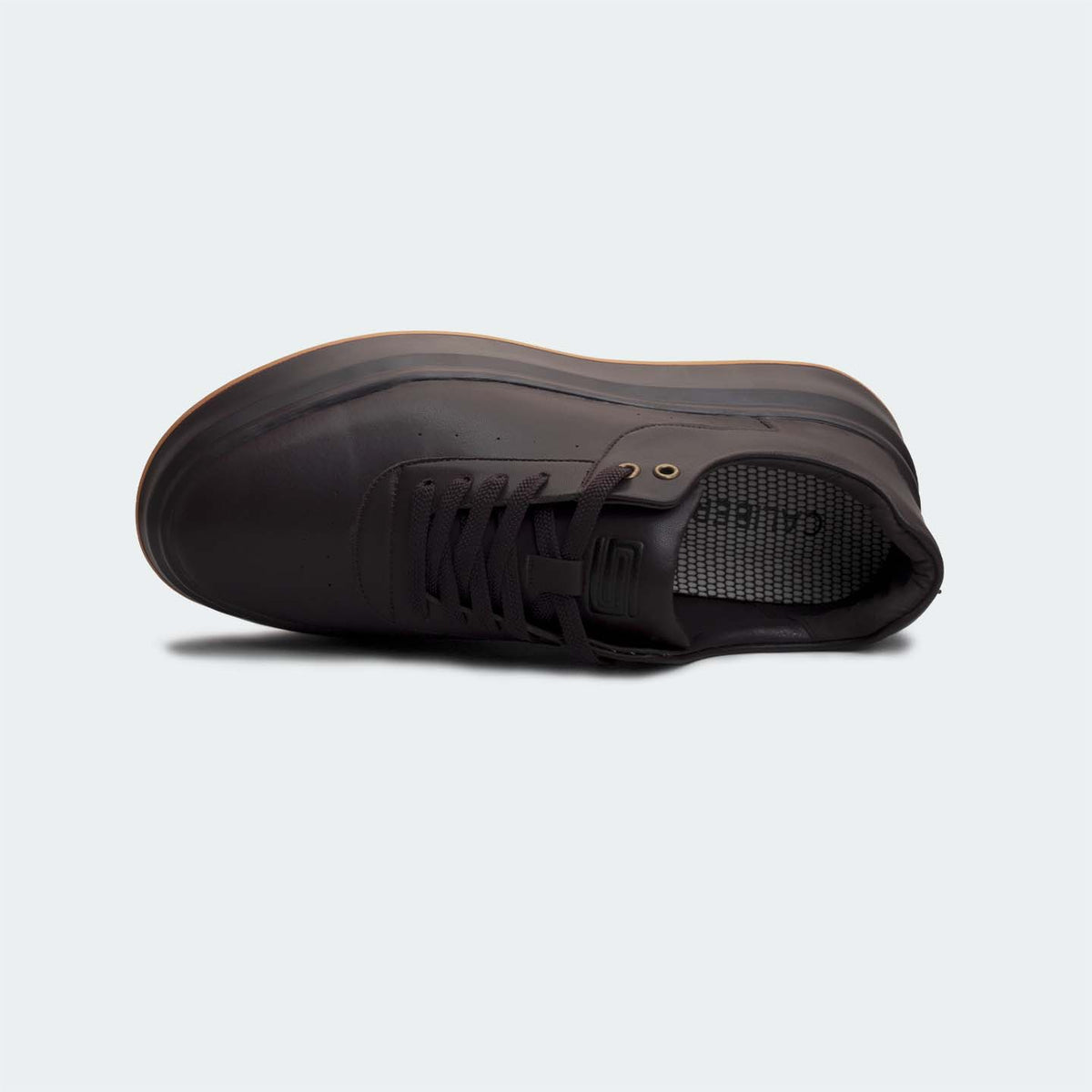 Caliber Shoes Coffee Casual Sneakers for Men (EDIN 602C)