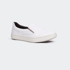 Caliber Shoes White Casual Slip on Shoes for Men (COBALT 669S) - Caliber Shoes