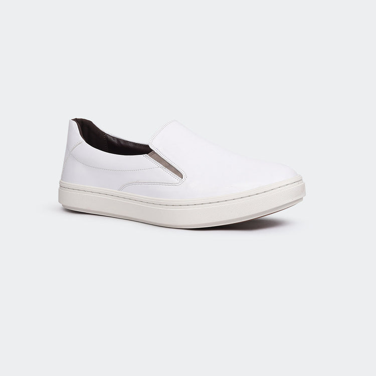 Caliber Shoes White Casual Slip on Shoes for Men (COBALT 669S) - Caliber Shoes