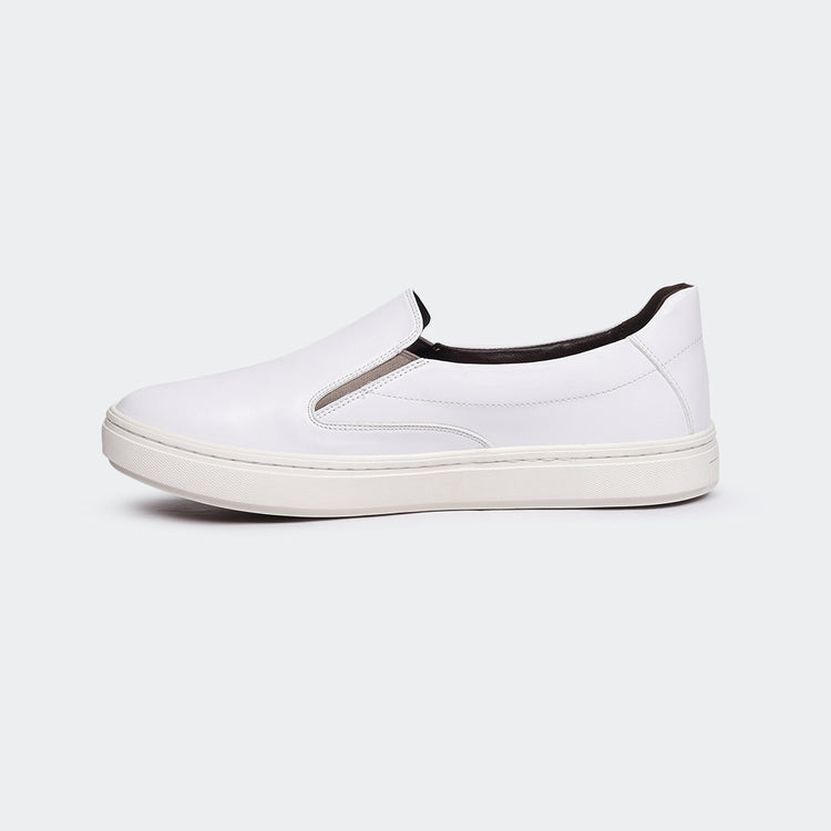 Caliber Shoes White Casual Slip on Shoes for Men (COBALT 669S) - Caliber Shoes