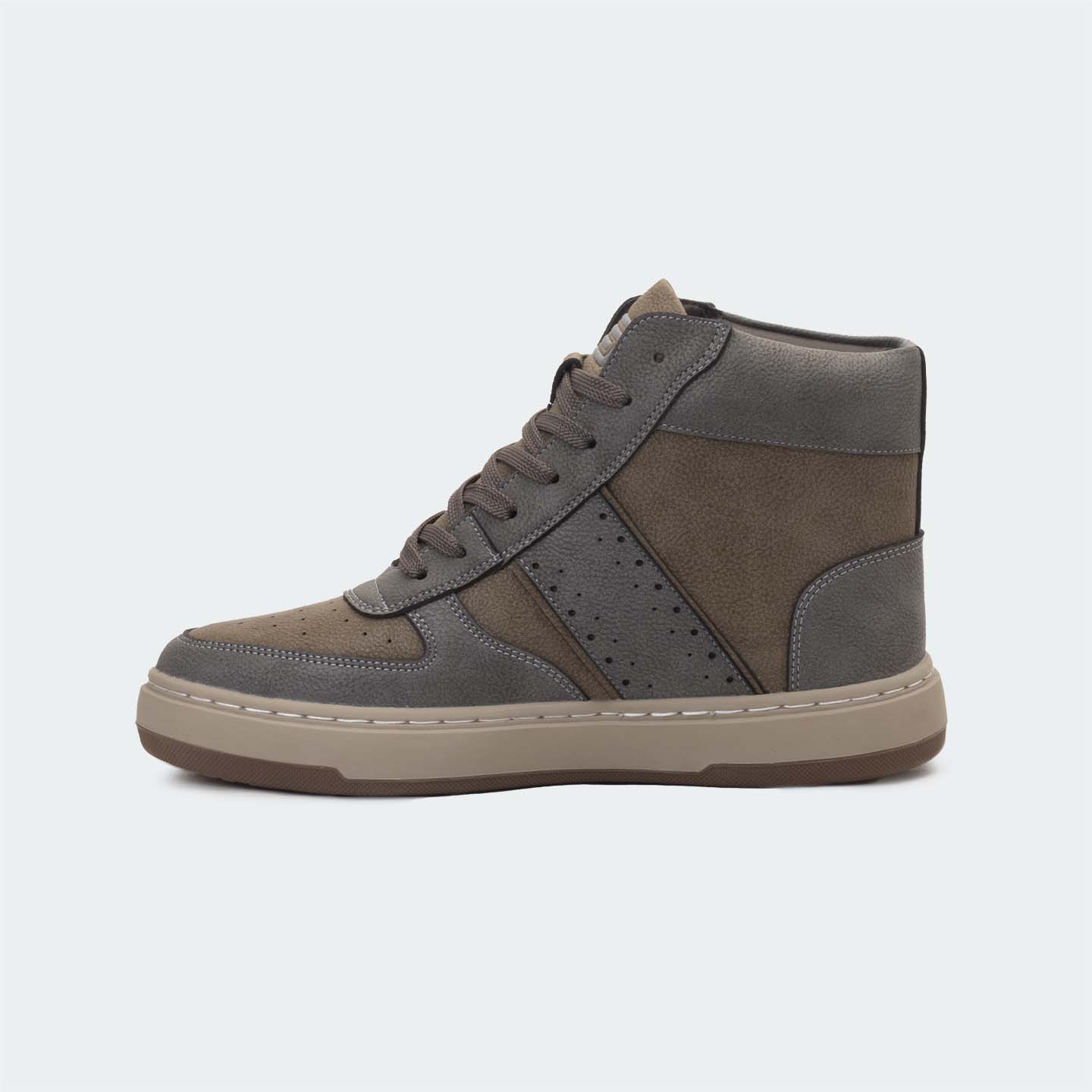 Caliber Shoes Olive High-Top Sneakers For Men( ADAM 678SK )