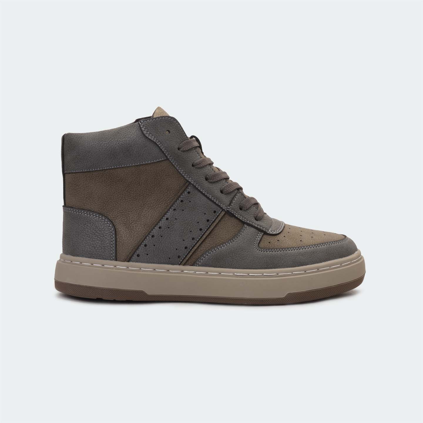 Caliber Shoes Olive High-Top Sneakers For Men( ADAM 678SK )